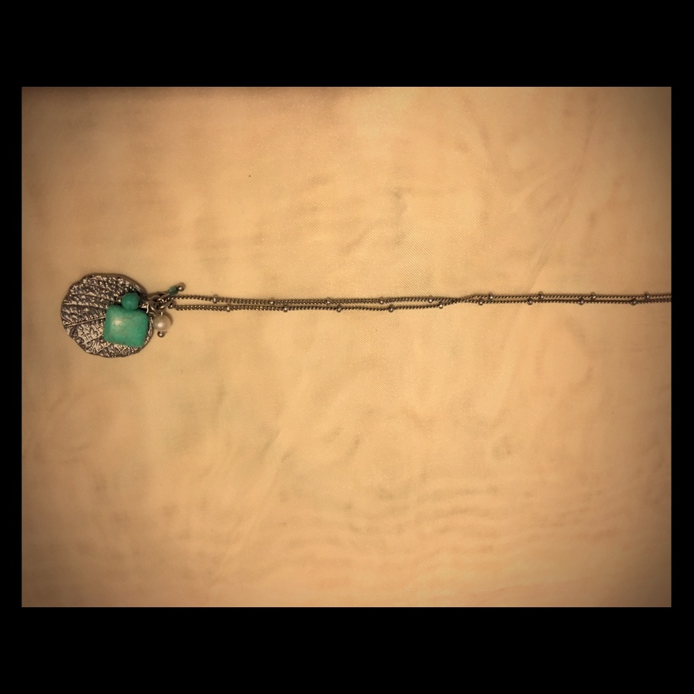 Lia Sophia Turquoise & silver accent necklace